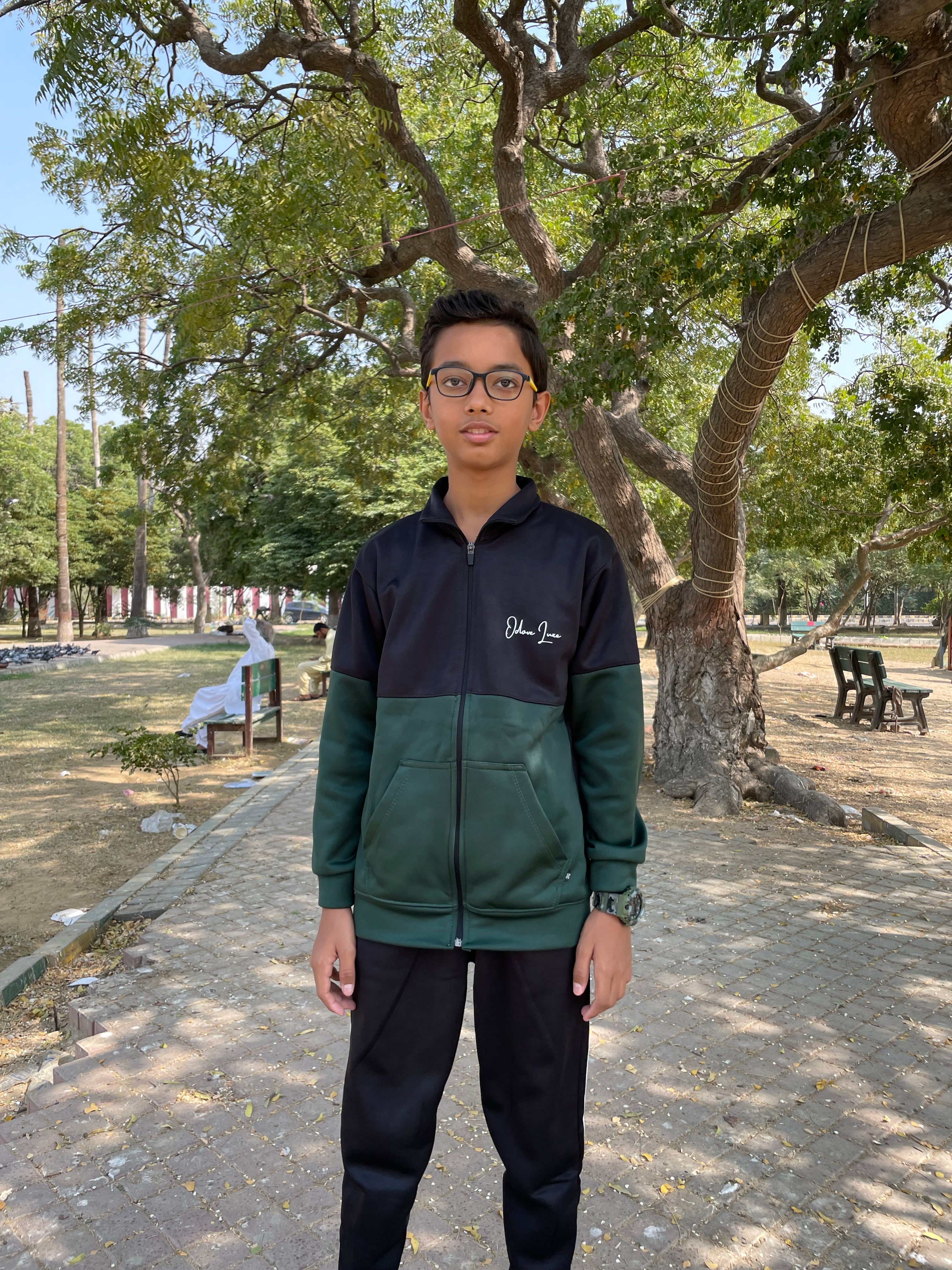 Kid Tracksuits-Twin Shade Suit Yellow/Blue