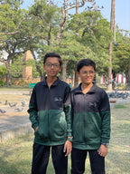 Kid Tracksuits-Twin Shade Suit Yellow/Blue