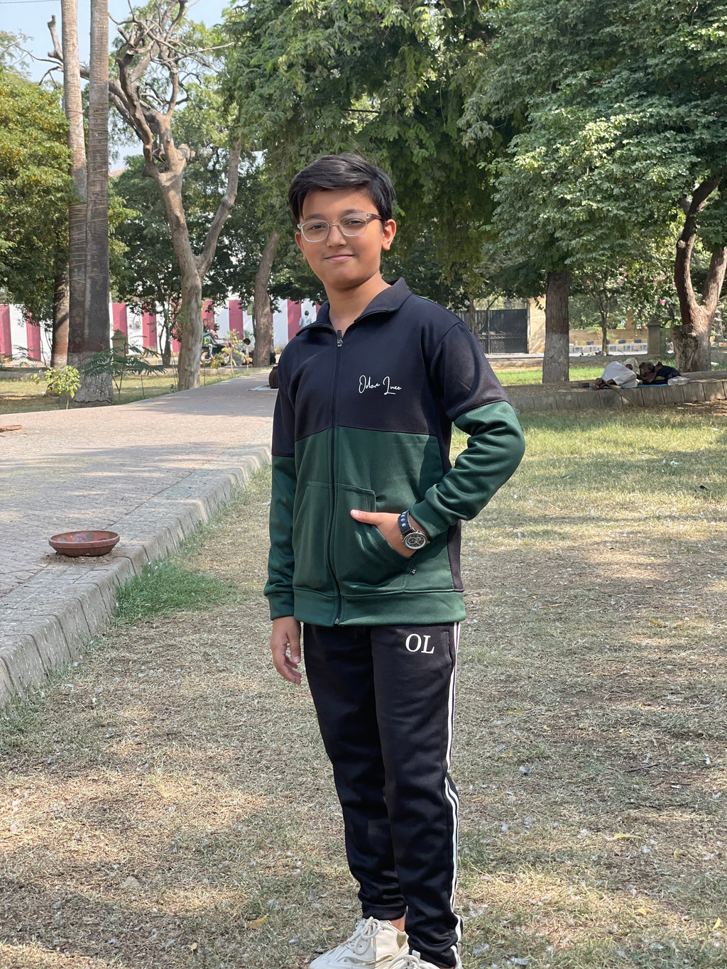 Kid Tracksuits-Twin Shade Suit Yellow/Blue