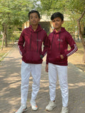 Kids Tracksuit -Contrast Edition Burgunday/White