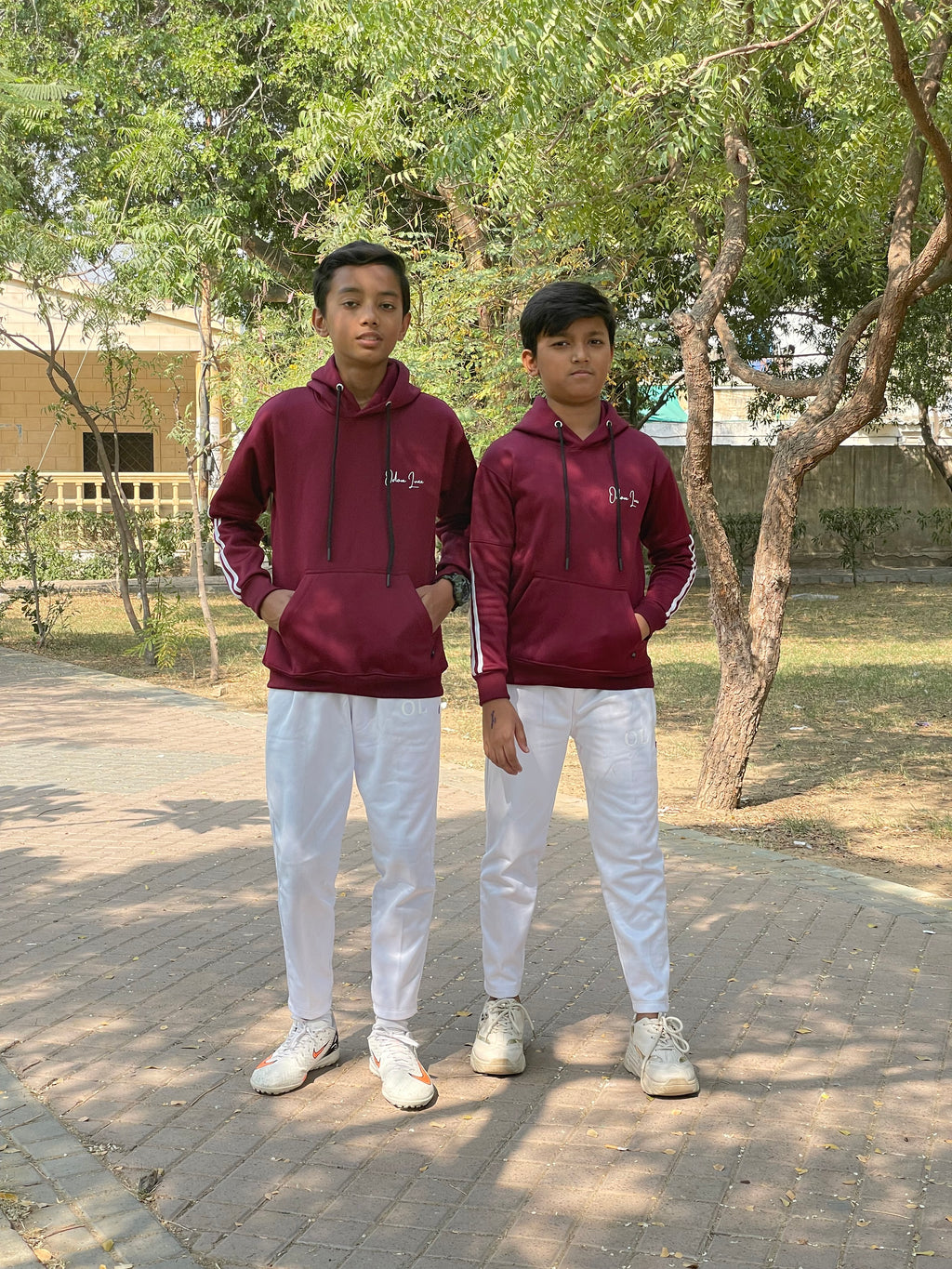 Kids Tracksuit -Contrast Edition Burgunday/White