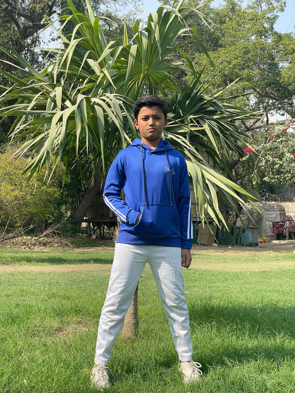 Kids Tracksuit -Contrast Edition Blue /White