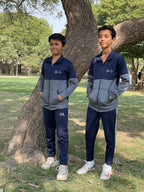 Kid Tracksuits-Twin Shade Suit Smoke Grey/Blue