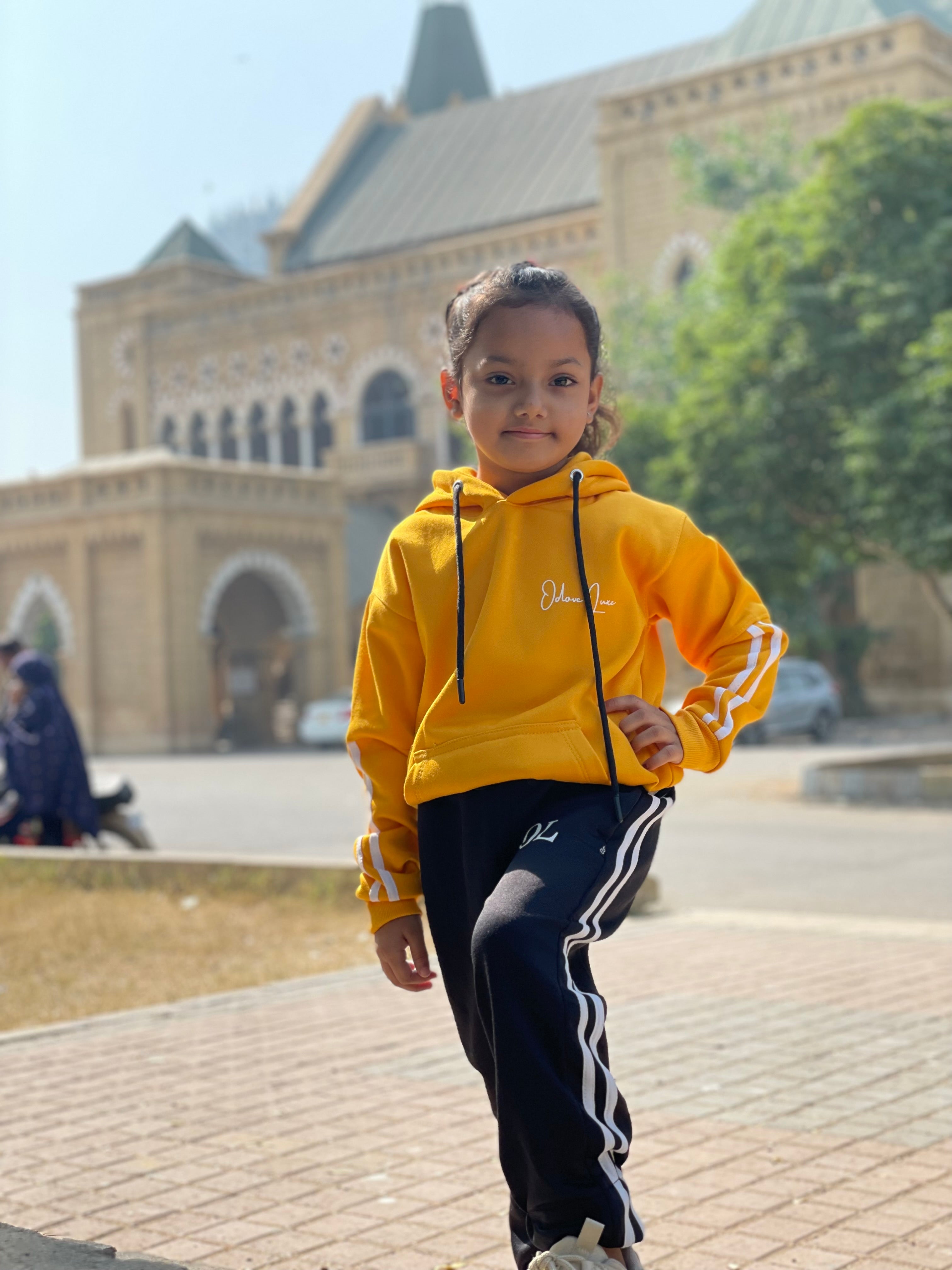 Kids Tracksuit -Contrast Edition Yellow/Black