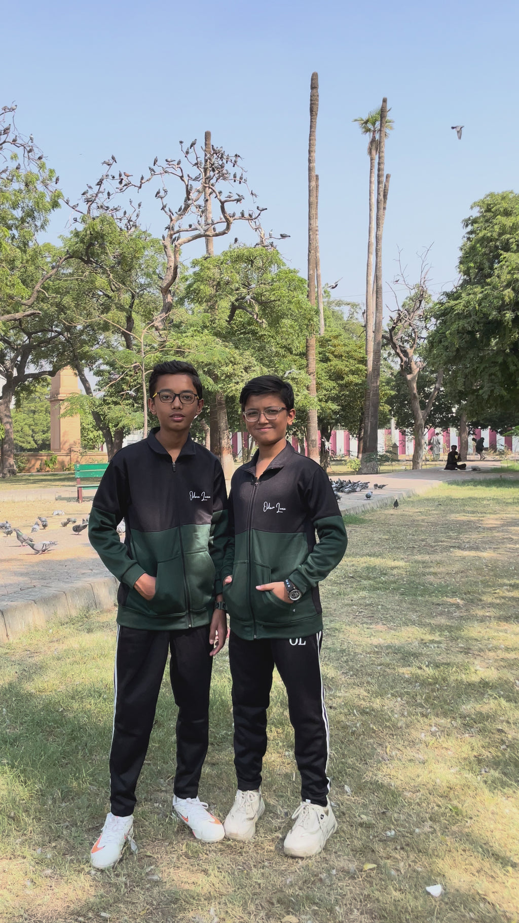 Kid Tracksuits-Twin Shade Suit Yellow/Blue