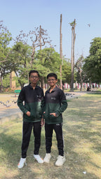 Kid Tracksuits-Twin Shade Suit Yellow/Blue